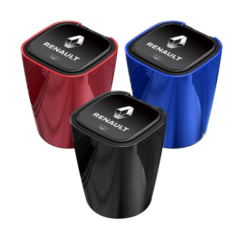 

Car Ashtray With Led Lights With Logo Creative Personality Car Supplies for Renault TALISMAN CAPTUR Espace Clio Megane Koleos