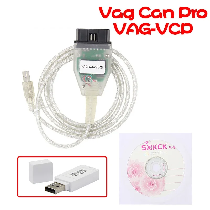 VAG PRO CAN BUS+ UDS+ K-line S.W версия 5.5.1 FTDI FT245RL чип VCP Com OBD2 Диагностический Интерфейс USB кабель VAG CAN pro+ ключ