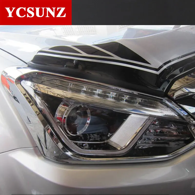 Автомобильные аксессуары, крышка фары для Isuzu mu-x, матовый черный хром, углеродное волокно, цвет с ABS материалом