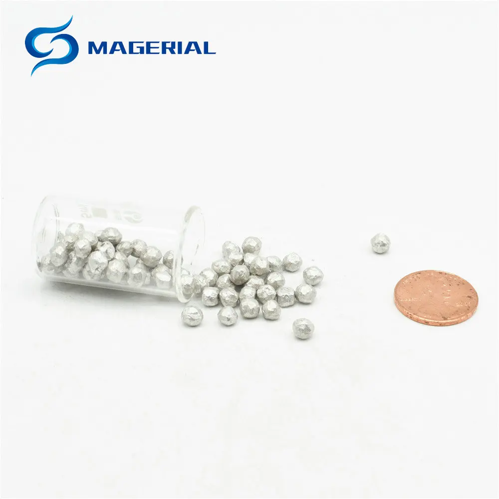 Высокая чистота Magnisum Mg зерна 99.99% для исследования и разработки элемента металла простое вещество Рафинированный Металл около 3x3 мм Размер