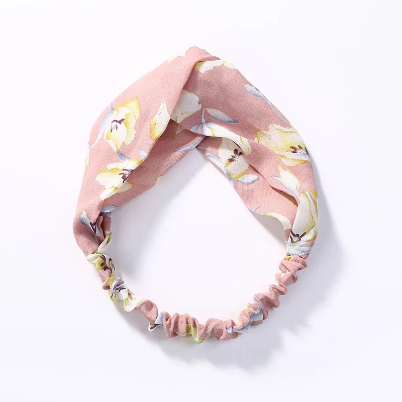 style 9 pink Женская замшевая повязка на голову; сезон весна-осень; Винтажные эластичные резинки для волос с перекрестным узлом; мягкая однотонная повязка для волос для девочек; аксессуары для волос - Цвет: style 9 pink