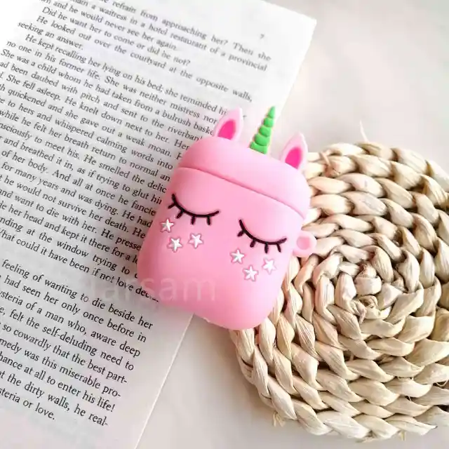 Cartoon For airpods case Silicone Cover For airpods Case Cute Earphone 3D Headphone case Protective pinkhorse