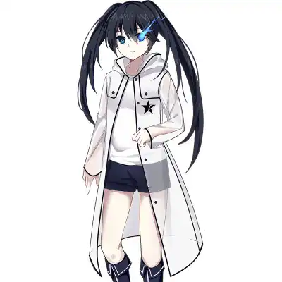 Anime Huke Cartoon Black Rock Shooter Cosplay Women Raincoat Jackets Trench Transparent Raincoat Blue Flame In Eyes Costume Aliexpress