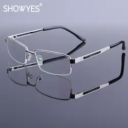 Бизнес мужские очки для чтения фирменный дизайн серебро очки для чтения радиационная защита усталостная прочность очки