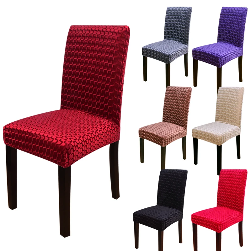 Velvet Dining Chair Cover Spandex Elastic Chair Slipcover Case for