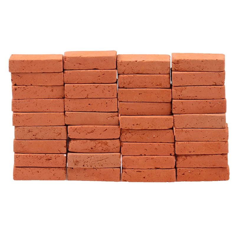 Dollhouse miniature simulation brick diy sand table landscape scenery clay Scenery Buildings Toys 50PCS 1/16
