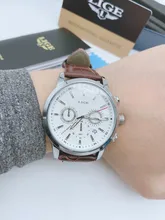 LIGE-Reloj ejecutivo de lujo para hombres, cronógrafo de cuarzo, con correa de cuero e indicador de fecha, estilo casual, a la moda, marca superior, con caja