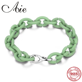 

Pale Green Personal Round shape Hard Rubber X Chain Bracelets for Women European jewellery