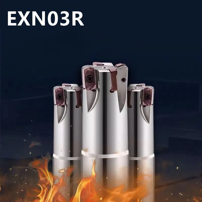 HSS CNC milling cutter bar EXN03R plane milling machine alloy milling cutter bar +10PCS LNMU0303ZER ultra high feed insert EXN03