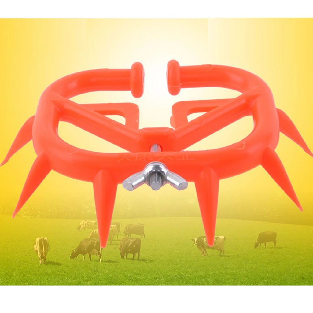 Durable Plastic Weaner Anti Sucking Calf Cow Cattle Milking Stops Sucking Red Veterinary Equipment 93x76 mm