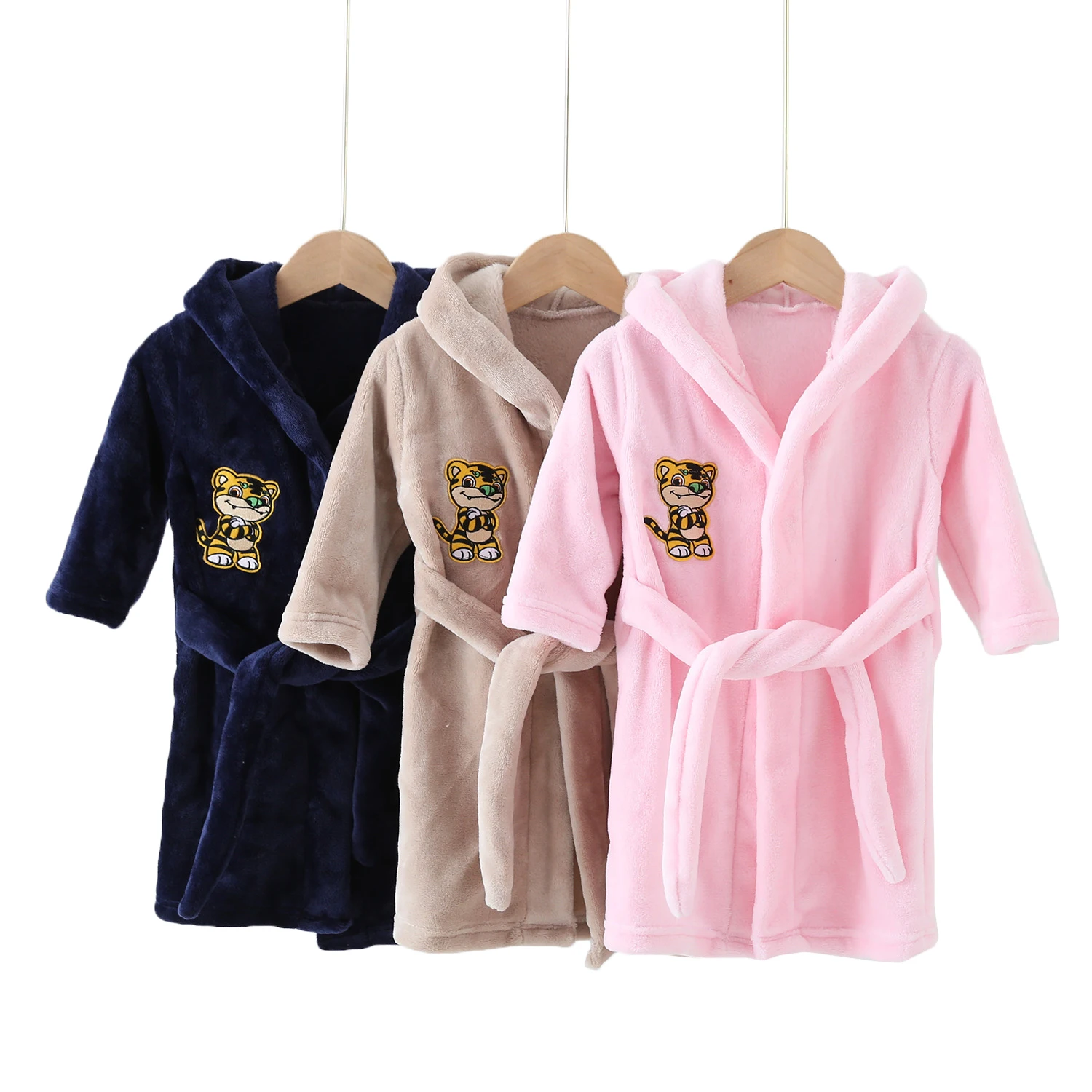 Autumn Girls Boys Pajamas Children Clothes Girls Boys Robes Winter Sleepwear Bathrobe Spring Kids Hooded Bathrobe Clothing