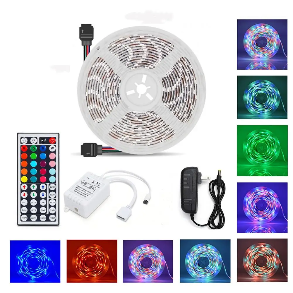 

LED Strip Lights Flexible Waterproof Tape Light Kit With 44 Buttons Remote Controller For Christmas Decoration