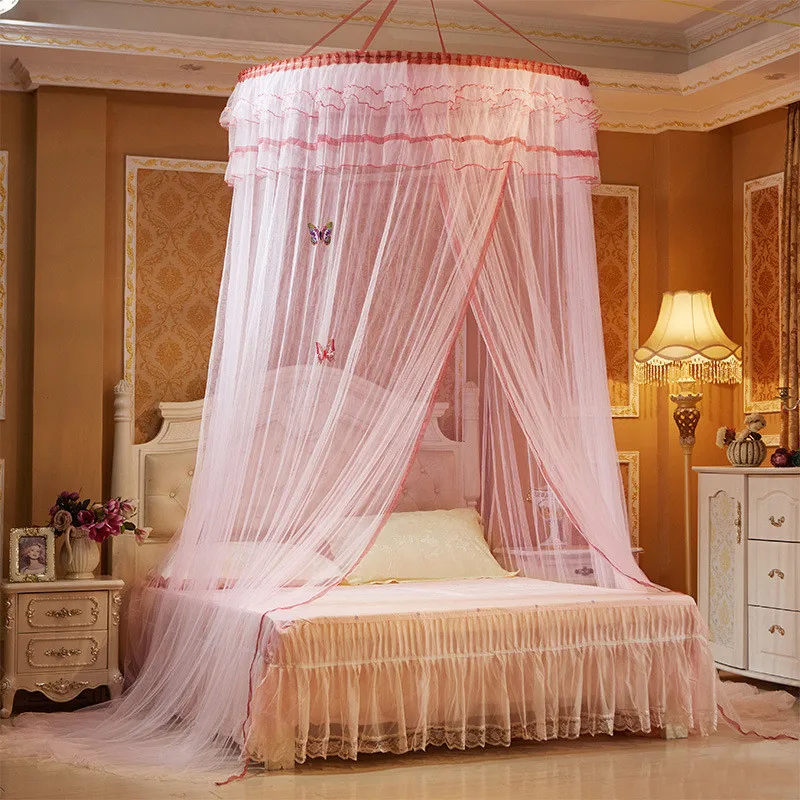 Round Lace Butterfly Baby Kids Bed Canopy Netting Hung Dome Mosquito Net Summer Air Conditioner Princess | Дом и сад