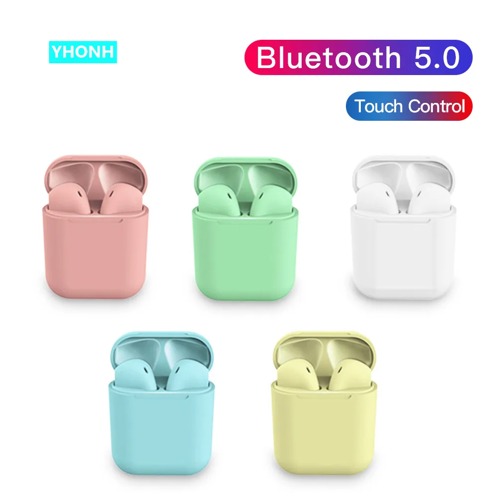 

2019New inpods 12 Inpods 12 Bluetooth Earphone 5.0 Wireless Headphon Sport Earbud TWS Headset Touch Control Pop Up For Phone