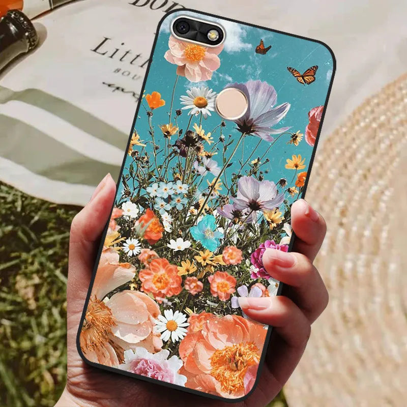 Huawei P Smart 5.65-inch TPU Soft Silicone Cute Wolf Back Cover Case