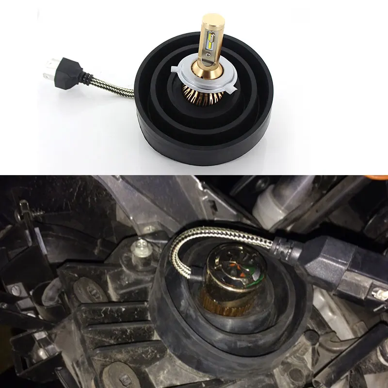 Car LED Headlight Dust Cover - Rubber Seal Cap