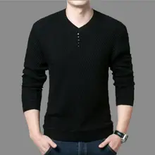 VXO, мужской пуловер, свитер с v-образным вырезом, мужские свитера в полоску с длинным рукавом, хлопковые топы, мужские пуловеры