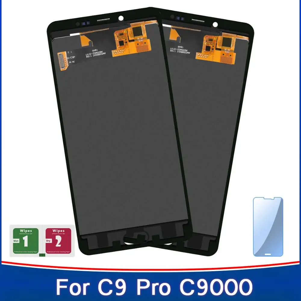 

2PCS 6.0" 100% Tested Working LCD For Super TFT Samsung Galaxy C9 Pro C900 C9000 C900F C900Y LCD Touch Screen Sensor Panel