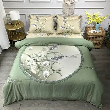 

2020 New Style 4pcs Cotton Sanding Fabric Bedding Set Quilt Cover Queen Size King Size Duvet Cover Set