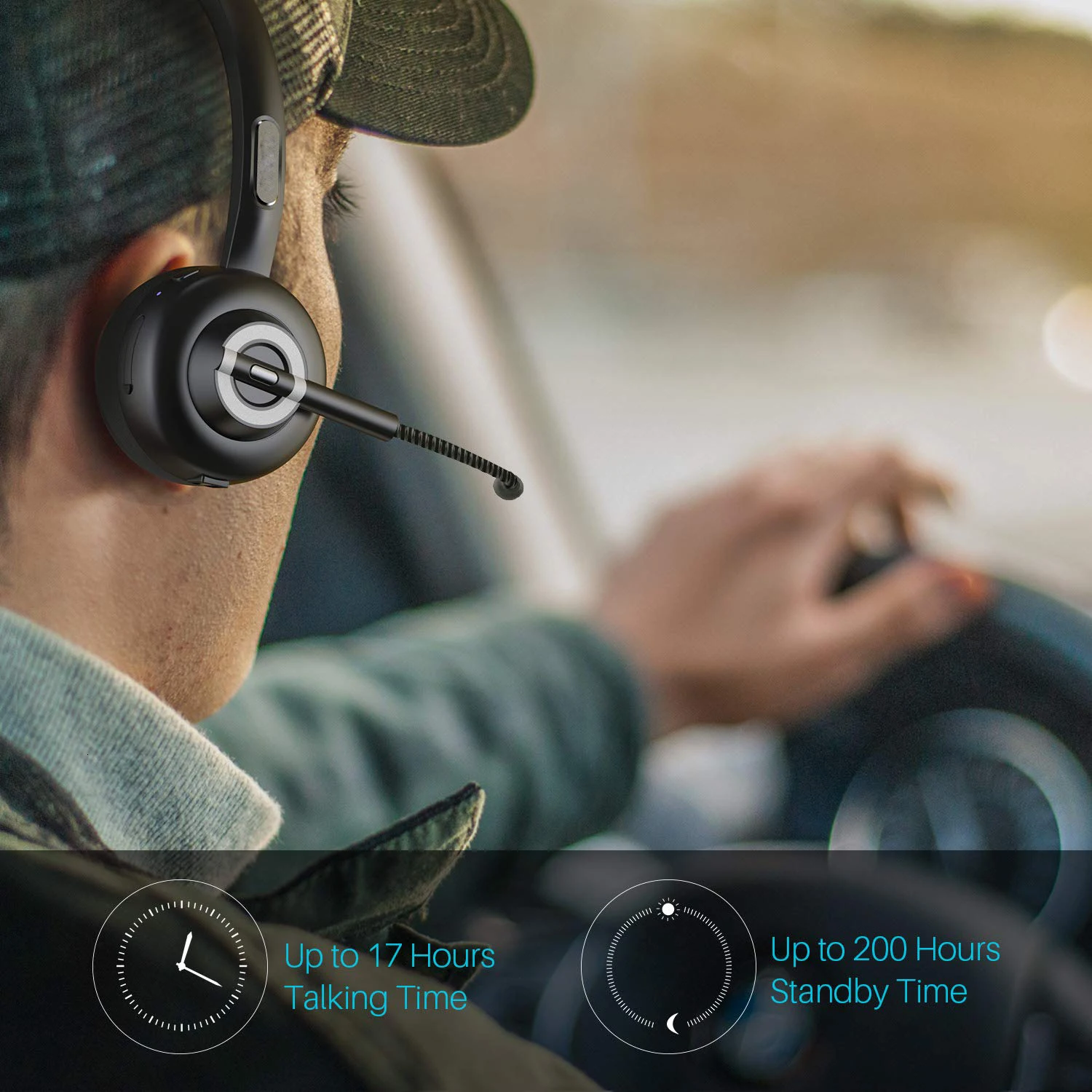 M97 Bluetooth гарнитура для сотового телефона, система Handsfree с шумоподавлением, беспроводная гарнитура для офиса с микрофоном 17h Talking