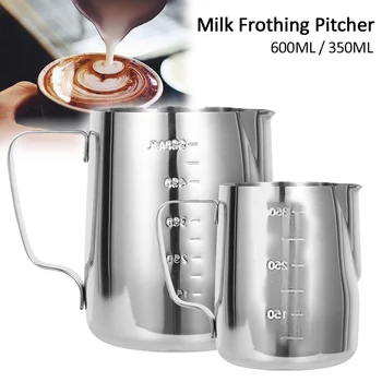 

350/600ML Stainless Steel Milk Frothing Pitcher Espresso Coffee Markings Cup Barista Craft Milk Cream Cup Frothing Jug Pitcher