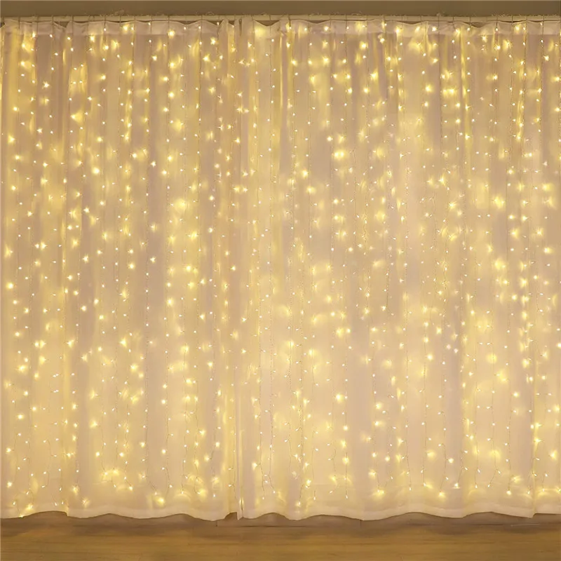 3x Redmi 3/6x3m красно зелено Синяя светодиодная гирлянда Led Шторы Фея светильник
