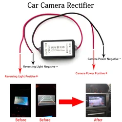 Oterleek rectificador de conector de filtro de condensador de relé de potencia de 12V CC para cámara de respaldo de Vista trasera de coche