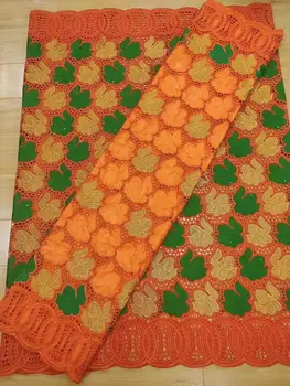 

Hot Sale African Swiss Voile Lace In Switzerland 2.5+2.5yards Nigerian Lace Fabrics Latest African Laces 2020 Cotton Lace