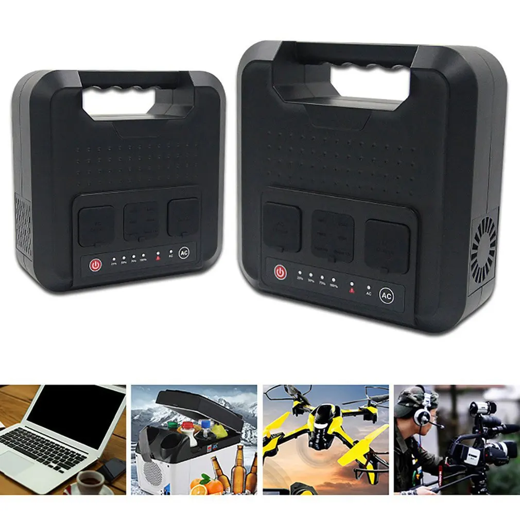 

US Plug 300W Portable Storage Power Supply Inverter Solar Charging Outdoor High Power Power Station Ups Emergency Power Supply