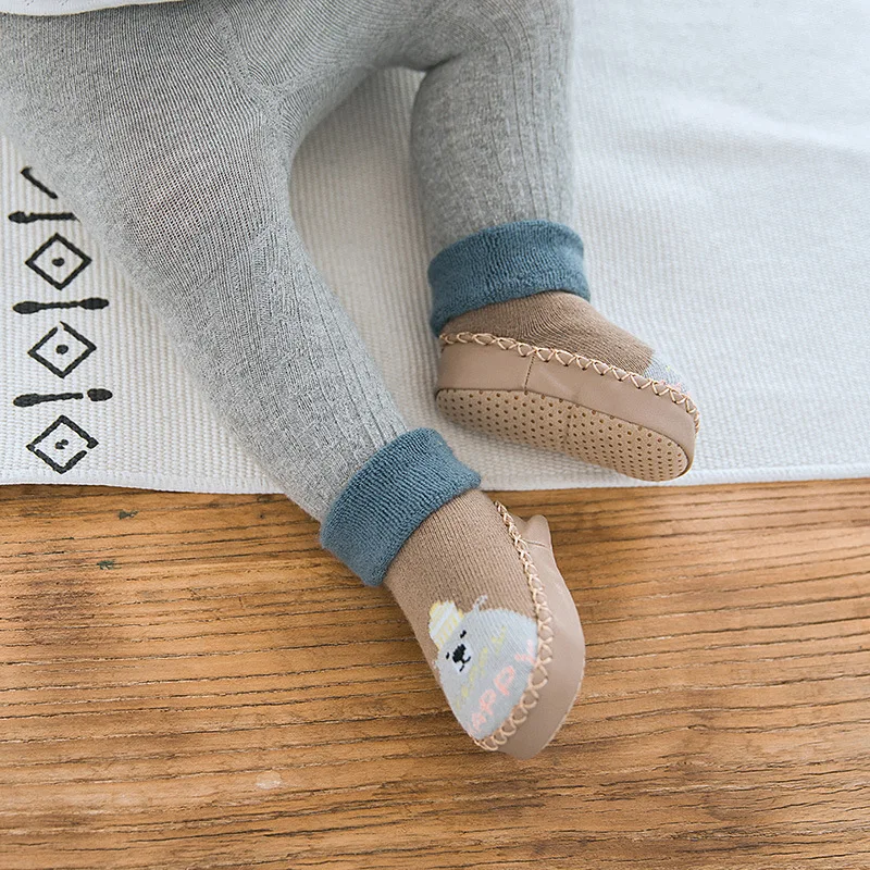 Autumn  Winter Terry Thickened Cartoon Baby Shoes Non-skid Cotton Baby Walking Shoes Infant Girl Shoes Newborn Boy Shoes