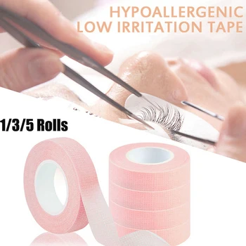 

1/3/5 Roll Eyelash Breathable Tape Pink Perforated Tape Beauty Eyelash Breathable Low Stimulation Anti-allergy Perforated Tape