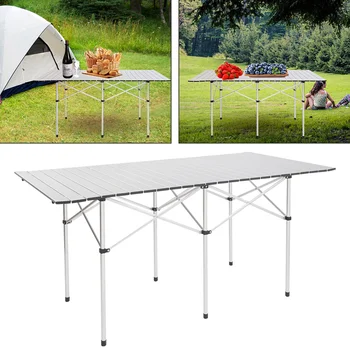 

Spot Rectangular Camping Table Foldable Durable Picnic Table with Aluminum Frame QP2