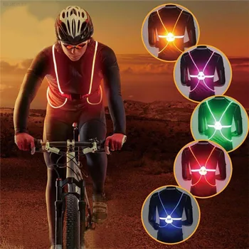 

High Visibility Warning Vest Flash LED Driving Night Driving Cycling Running Outdoor Light Up Bicycle Safety Reflective Vest