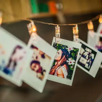 

Fairy String Light Fairy String Photo Peg Clip 10LED Festival Xmas Decor Garden Yard Outdoor Christmas Tree Decoration