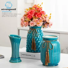 Strongwell винтажная трещины глазурованная керамика керамическая ваза для цветов держатель для растений украшения дома аксессуары для гостиной свадебные подарки