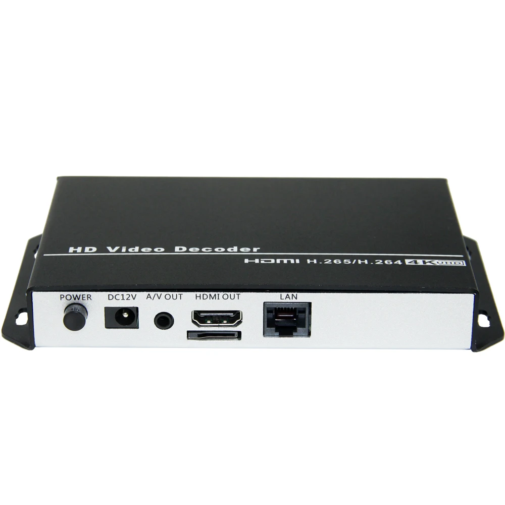  H.265 H.264 Ultra HD 4K Video Audio Stream Decoder HDMI + CVBS AV RCA Output For Advertisement Disp