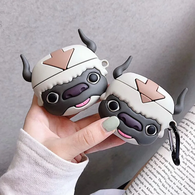 Cartoon Silicone Protect Antishock Cover for Airpods Pro Charging Case with Carabiner | Электроника
