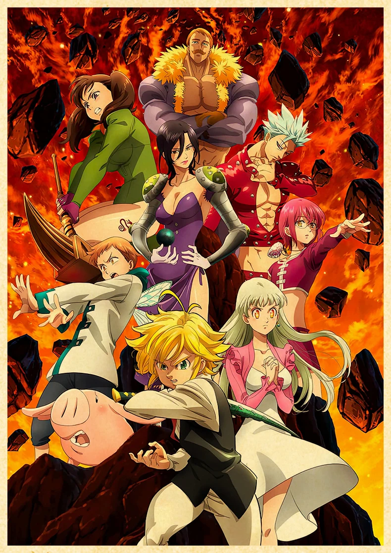 The Seven Deadly Sins Posters Nanatsu No Taizai Stickers
