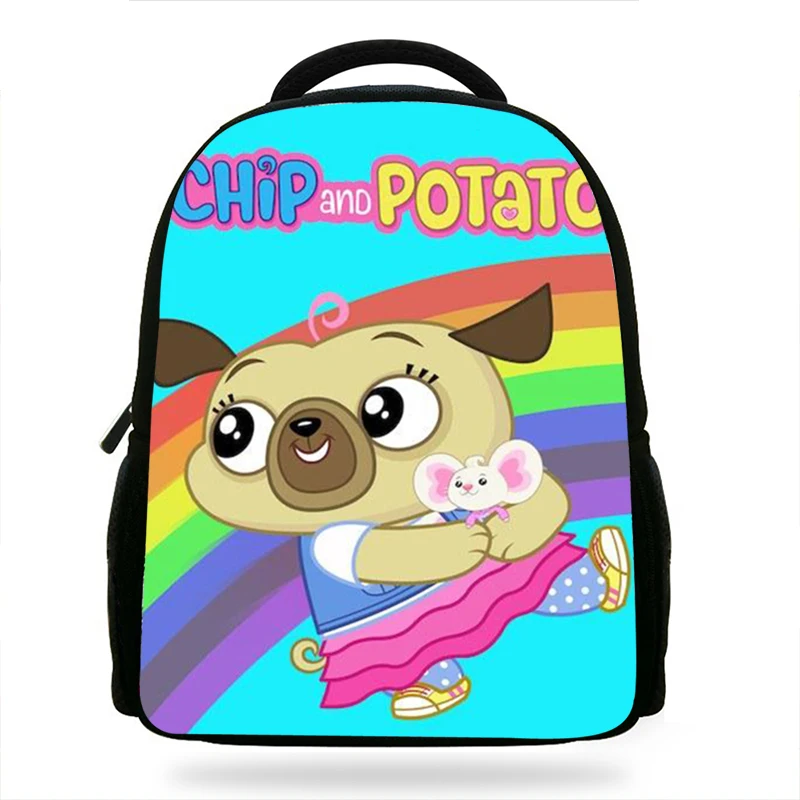 

New Cartoon Chip and Potato Design Book Bags For Children Animals Casual Backpack For Kids Daily School Teenage Boys Girls