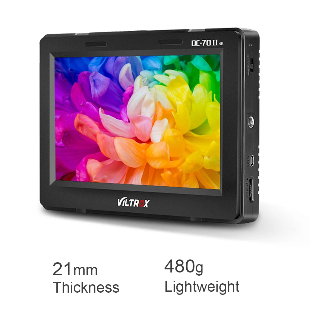 Skup Viltrox DC 70II 7 cal lustrzanka cyfrowa monitor zewnętrzny 4K HDMI wejście av IPS HD 1024x600 wyświetlacz LCD asystent wideo do Sony Nikon Canon