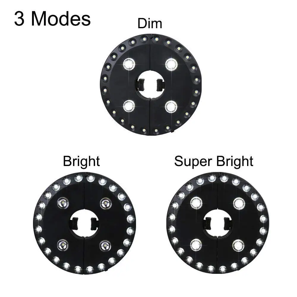28led Patio Umbrella Light for Parasol Beach Umbrella 3 Brightness Modes for Garden Camping Tents Indoor Outdoor Lighting