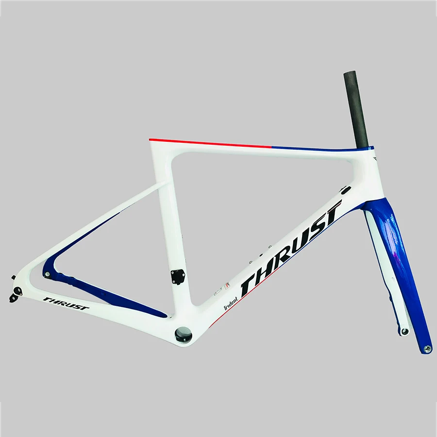 White blue Тяга T800 бело-синий градиентный дисковый тормоз карбоновая рама велосипеда аксессуары 2 года гарантии карбоновая рама для дороги - Цвет: White blue