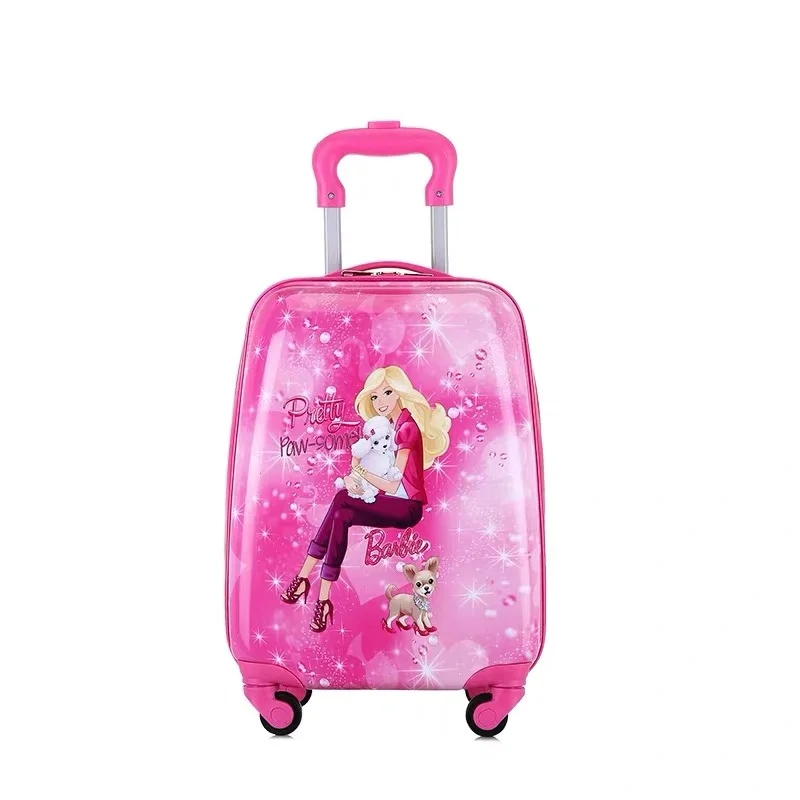 Мультяшный Детский чемодан на колесиках, сумка на колесиках, 16 дюймов, 18 дюймов, Детский чемодан для мальчиков и девочек, переноска, АБС-пластик, багаж на колесиках для детей