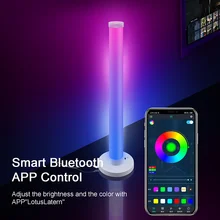 

360 Degree RGB LED Night Light APP Remote Control Desk Lamp Rhythm Atmosphere Lamp Sound Pickup Party Room Decoration Table Lamp