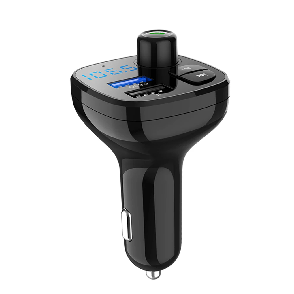 Bluetooth автомобильный комплект громкой связи fm-передатчик беспроводной музыкальный mp3-плеер двойной USB быстрая зарядка