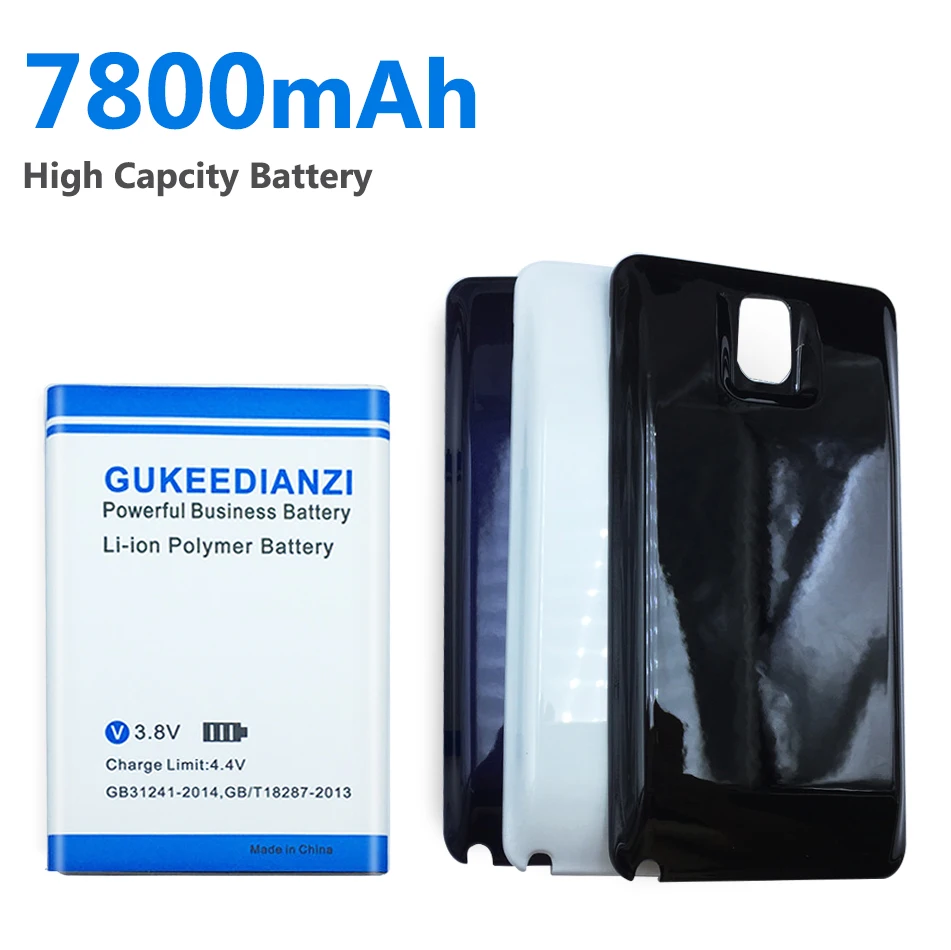 7800 мА/ч, Батарея для samsung Galaxy Note3 Note 3 III N900 N900F N900H N900A N9000 N9005 Замена B800BE B800BC с крышкой чехол