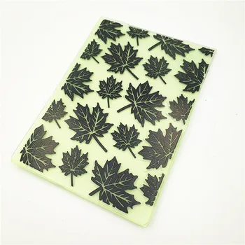 

10.5x14.5cm maple leaf Embossing folders Plastic bump Scrapbooking DIY Template Fondant indentation Cake Photo Album Card Make