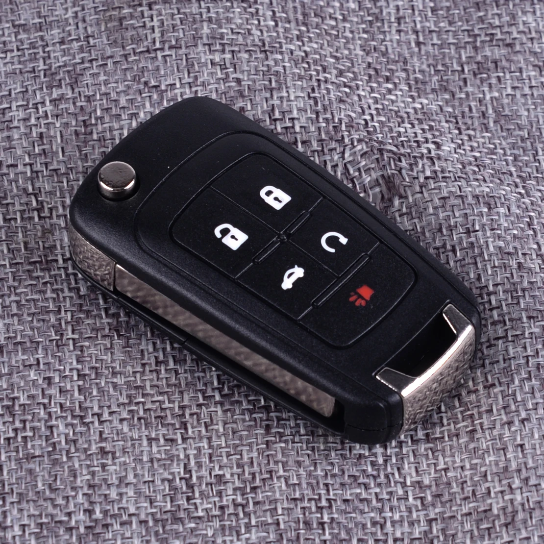 DWCX 5 Кнопка складной Флип дистанционного чип брелок подходит для Chevrolet Cruze Camaro Equinox Impala Sonic