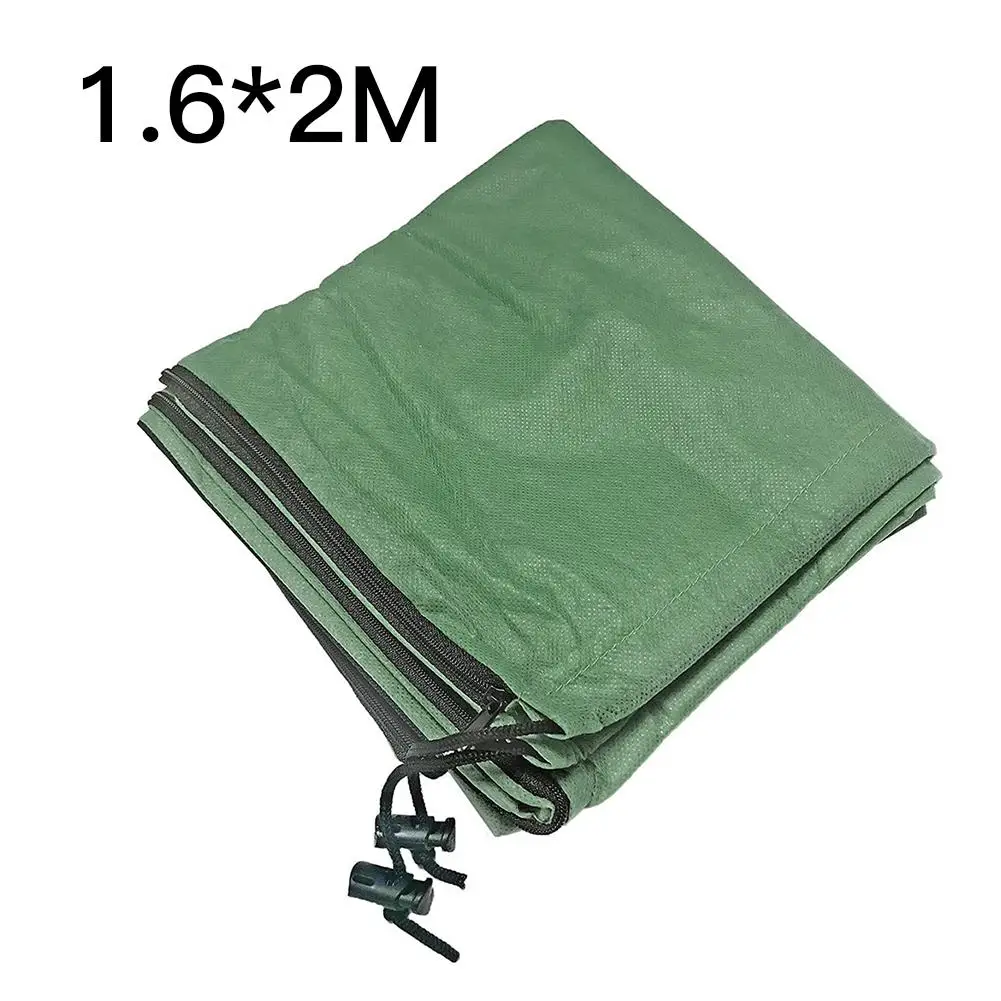 Dark green Цилиндрический дизайн на молнии, растительный антифриз, шнурок кустарник холодной куртки, сад защиты мешок, Зимнее дерево крышка - Цвет: Dark green