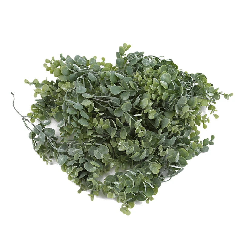 High Quality Artificial Hanging Plants Plastic Eucalyptus Leaf Vine Fake Plastic Rattan For Home Party Wedding Decoration